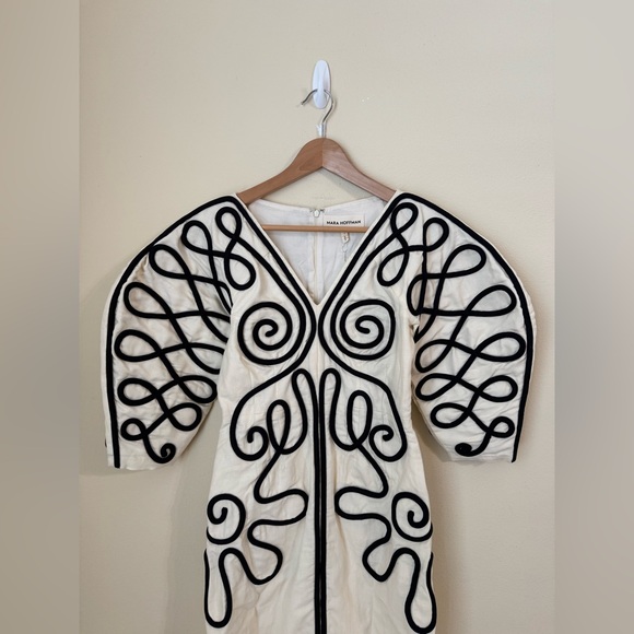 Mara Hoffman New Luisa Dress Cream Black Size 2 - Picture 2 of 7